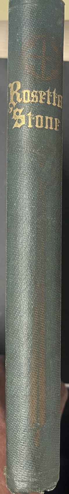 Original green cloth spine with gilt lettering and brown-stamped ornament