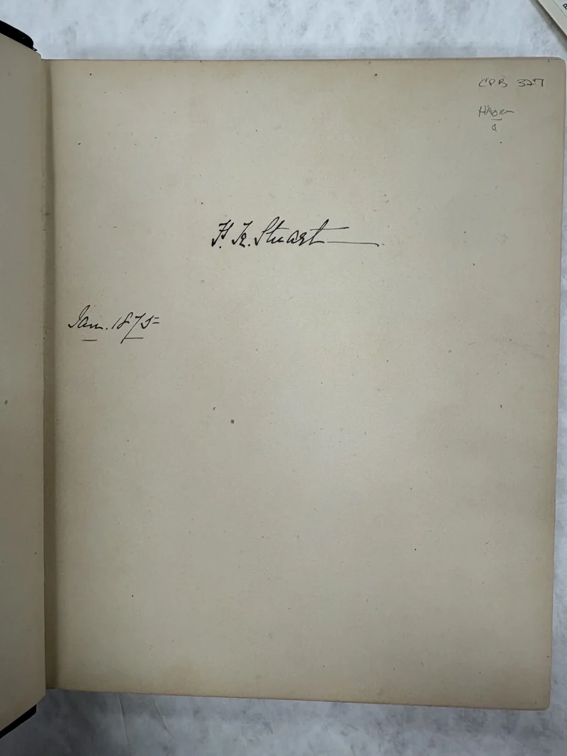 S067: Stuart signature with indistinct initials, dated “Jan. 1875”