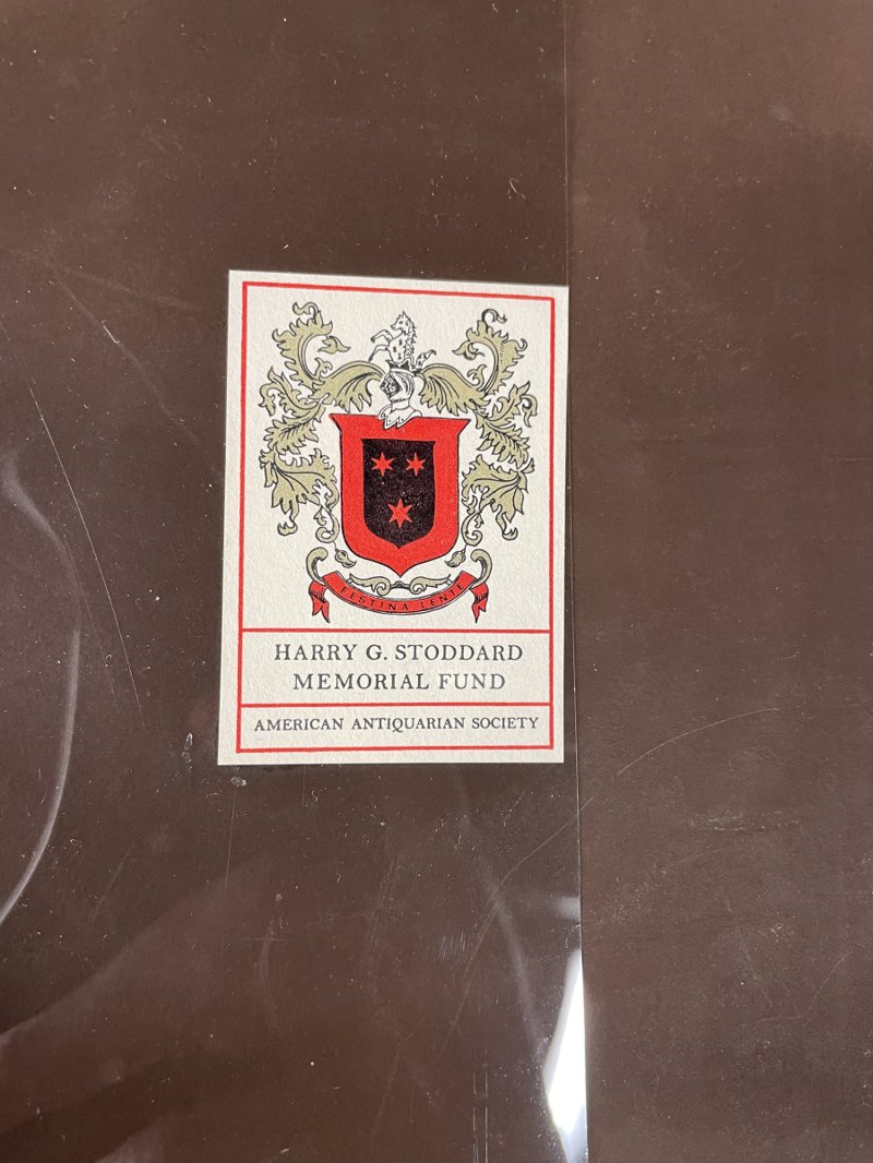 Harry G. Stoddard Memorial Fund bookplate