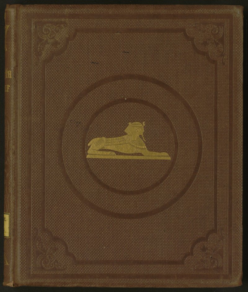 S063: Original brown cloth front binding with gilt sphinx and blind-stamped decoration