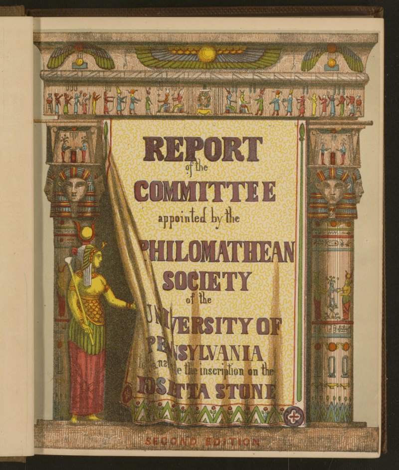 Chromolithographic title page identifying the second edition