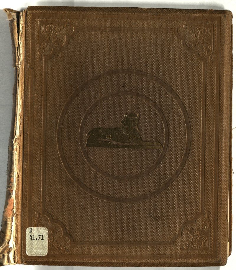 Edward Henry Hall copy: original brown front board with damaged spine edge