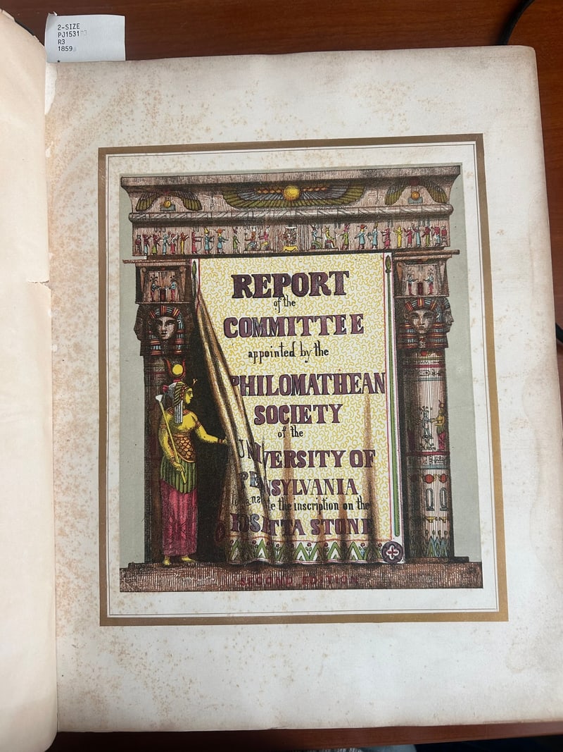 Mounted chromolithographed title, with red SECOND EDITION, within gilt borders on a large album leaf