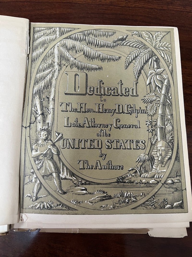 Dedication leaf to Henry D. Gilpin