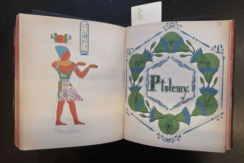 Opening with a colored plate and the decorated “Ptolemy” leaf