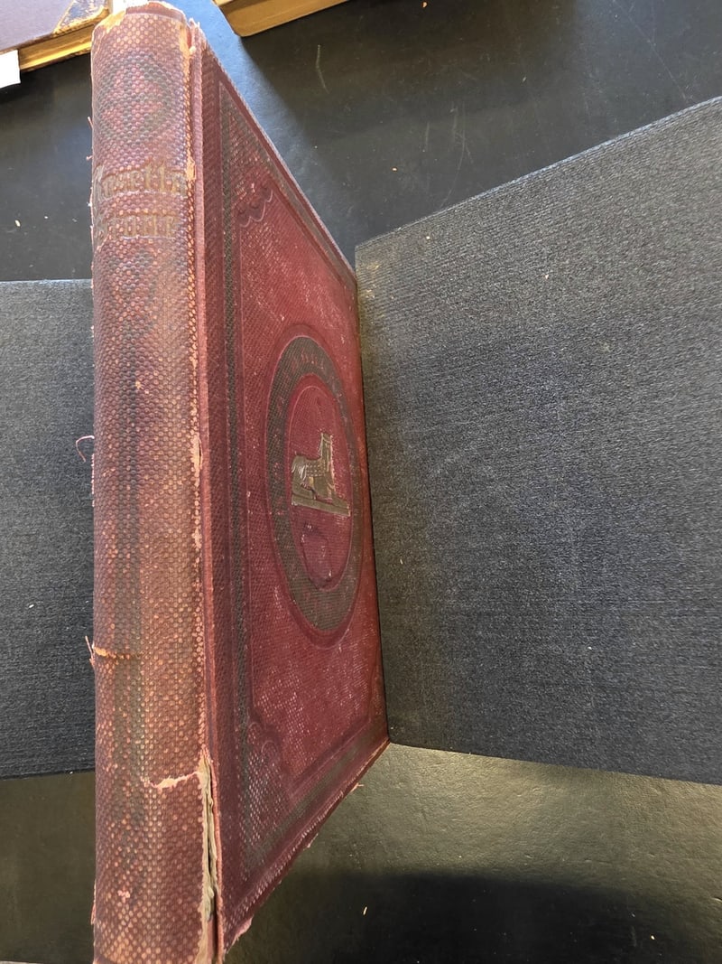 Spine of the original red cloth
