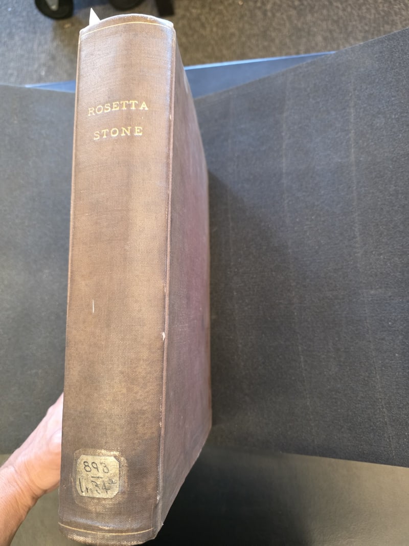 Spine lettered “Rosetta Stone”