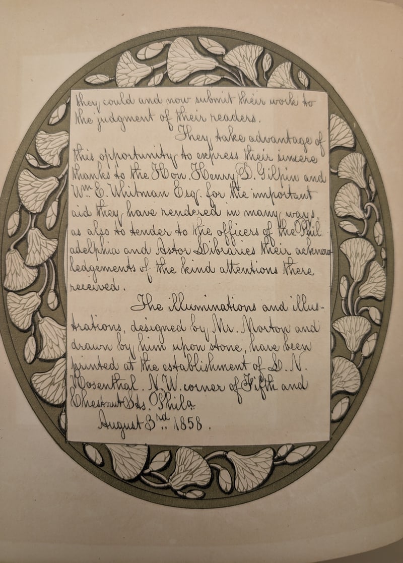 Closing of the preface, dated August 3rd 1858