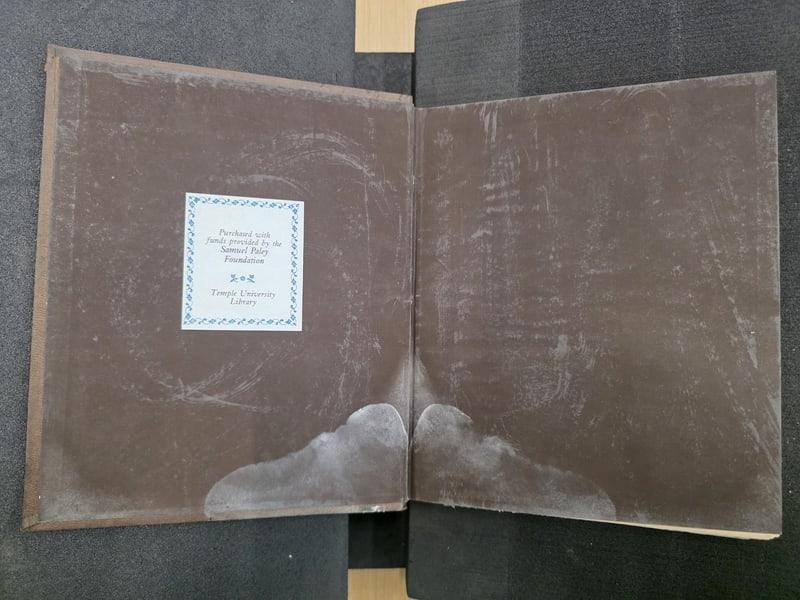 Temple University Library bookplate: “Purchased with funds provided by the Samuel Paley Foundation”