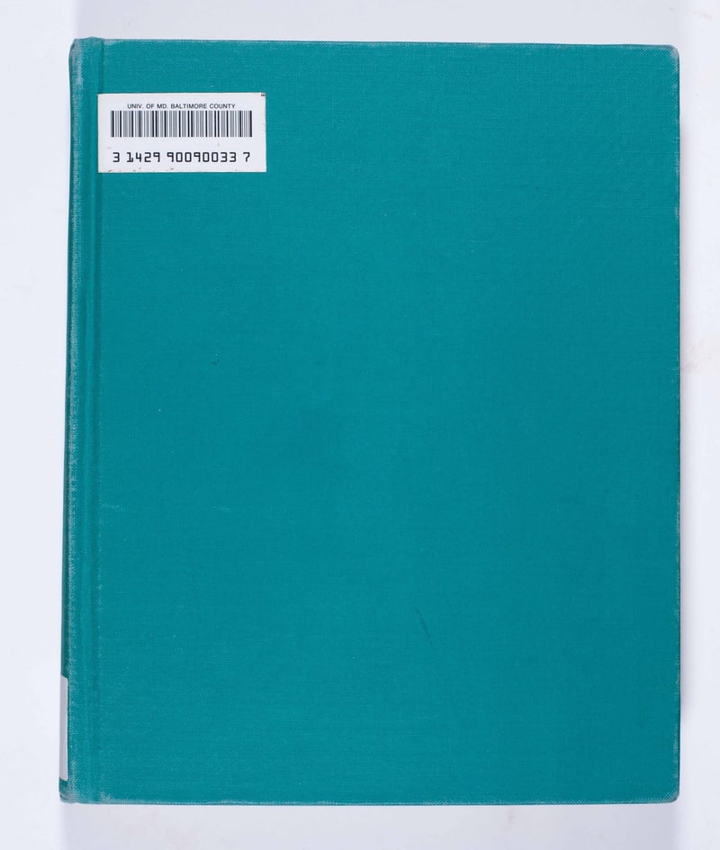 S084: Later teal cloth front cover with UMBC barcode