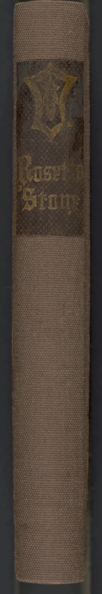 Spine with gilt Rosetta Stone label